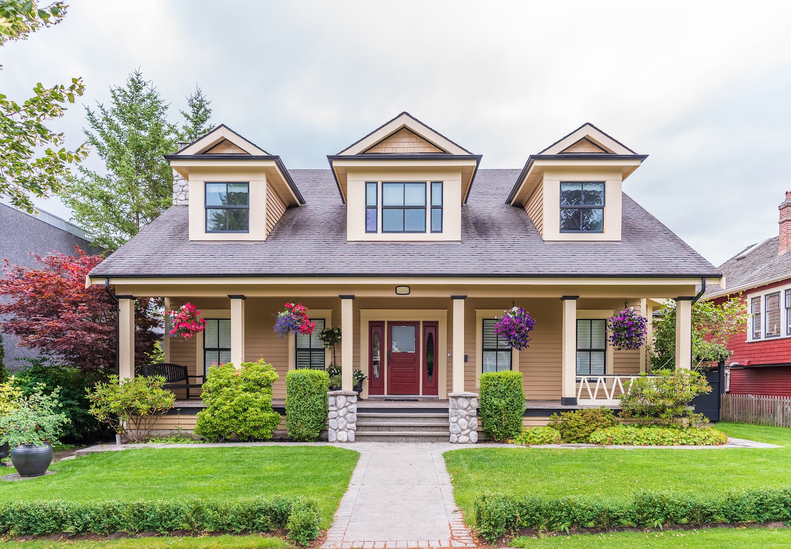 House In The Suburbs In Summer