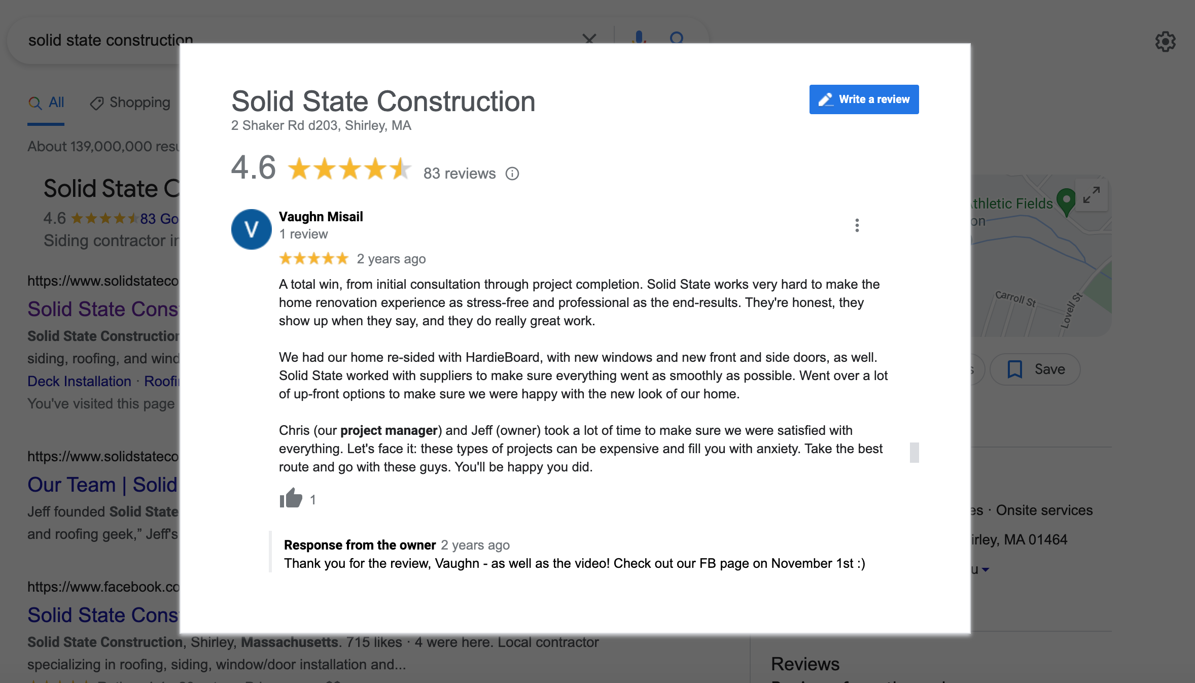 Project-manager-google-review-solid-state-construction